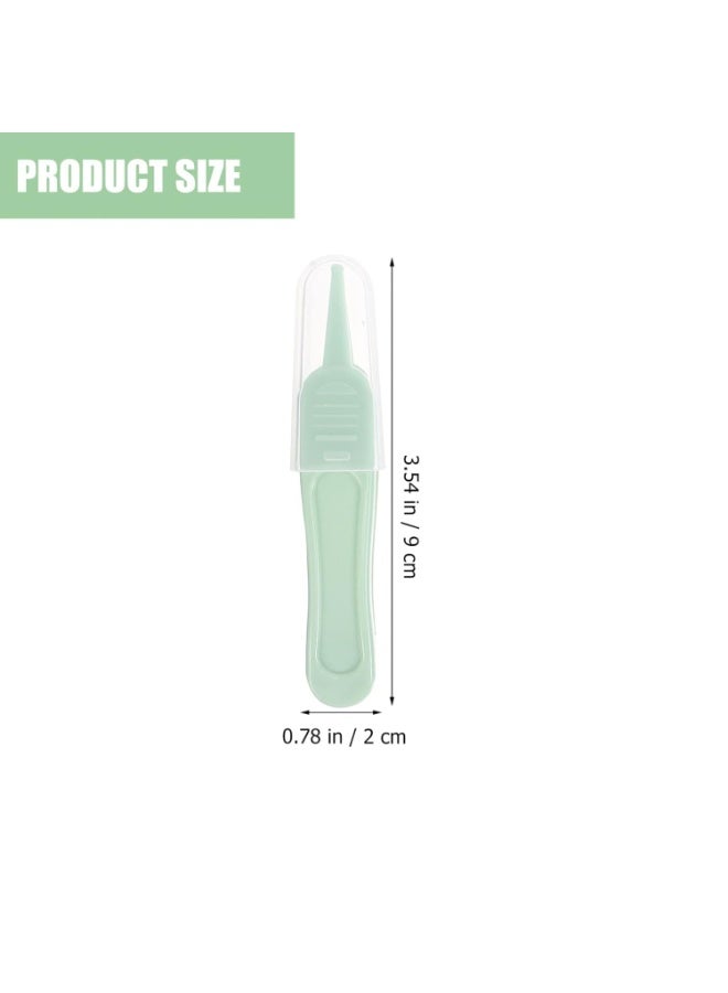 SUNSAR 10 Pcs Nose Cleaning Tweezers, Practical Plastic Silver Nose Clean Clip - Image 2