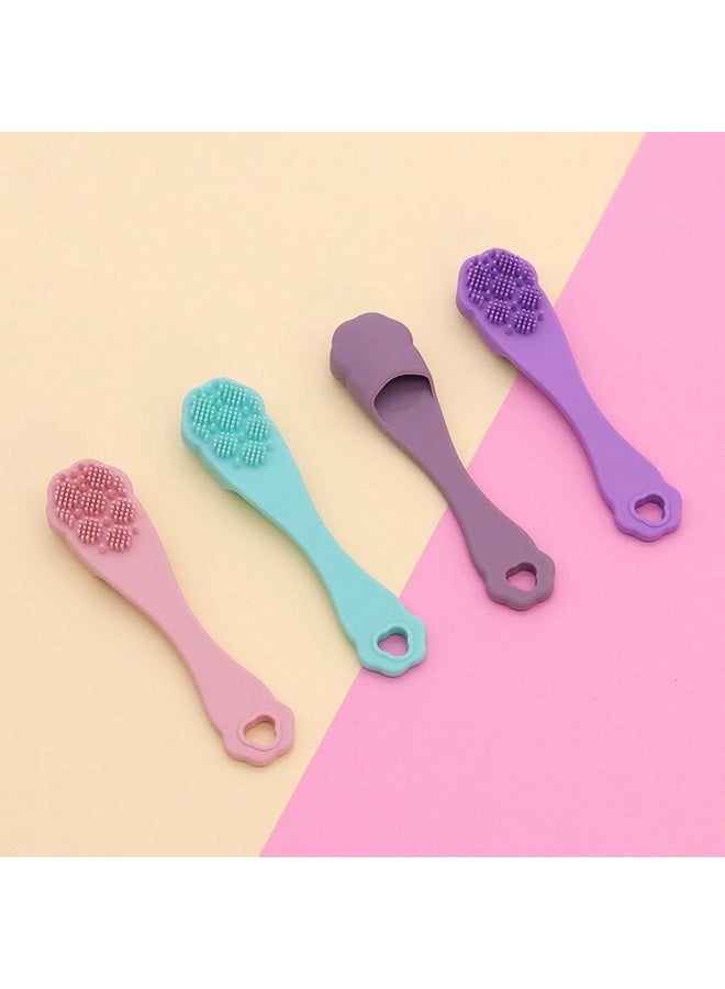 KATPOSIN Silicone Dog Toothbrushes, Set of 4,Dog Toothbrush Finger Toothbrush，Dog Chin Cleaning Tool，Easy to Clean Teeth, Suitable for Dogs, Cats and Pets to use - Image 4