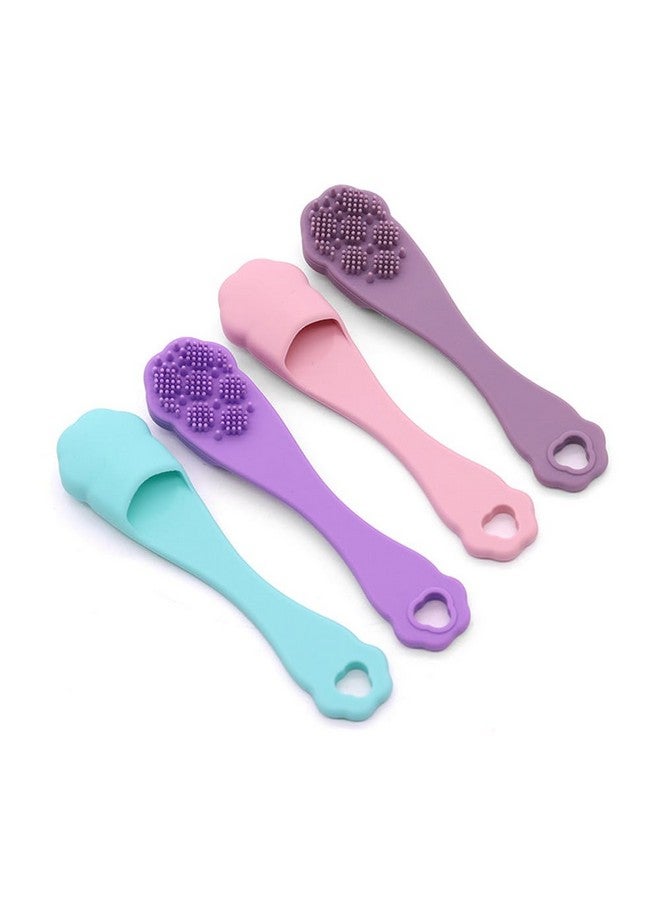 KATPOSIN Silicone Dog Toothbrushes, Set of 4,Dog Toothbrush Finger Toothbrush，Dog Chin Cleaning Tool，Easy to Clean Teeth, Suitable for Dogs, Cats and Pets to use - Image 1