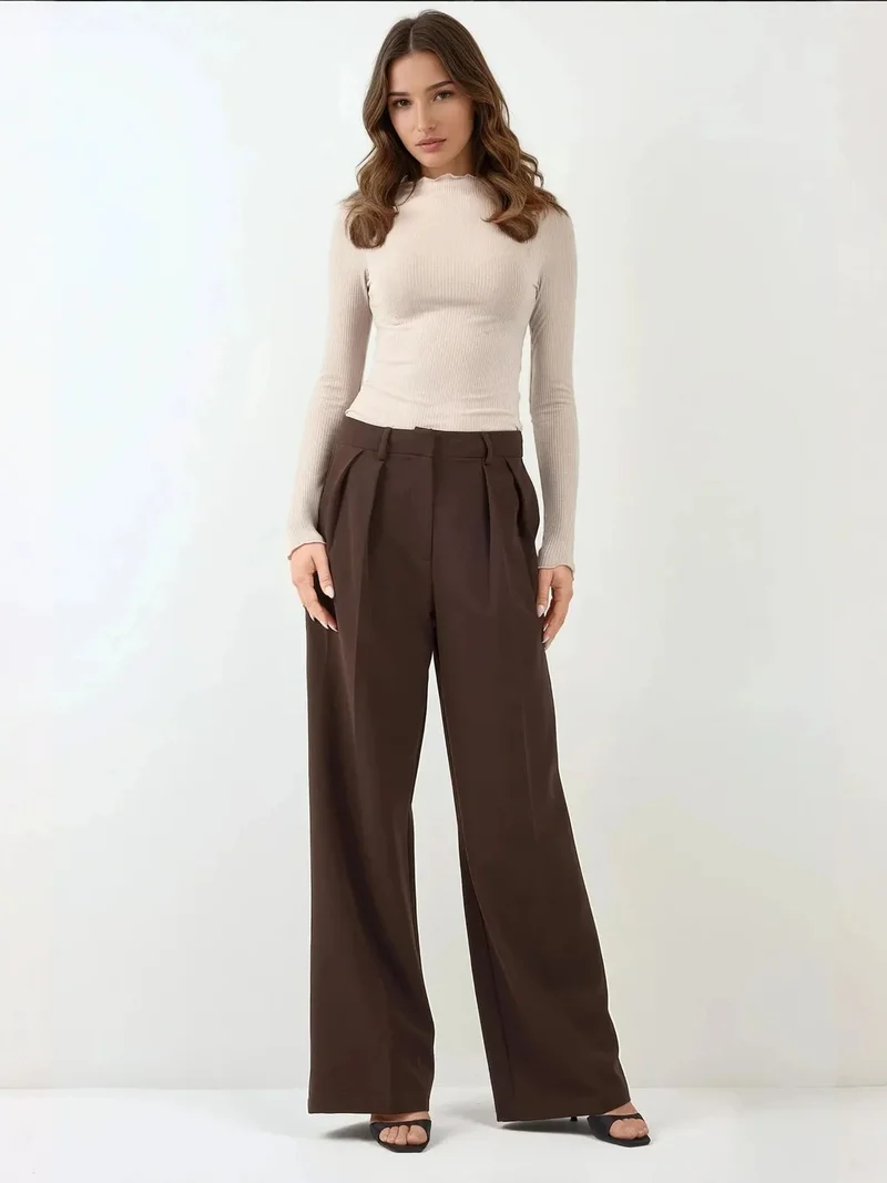 HICCUP Textured Crew Neck Long Sleeve Top