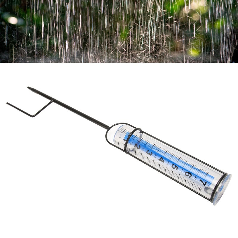 Rain Gauge: 29/19 Inch Adjustable Height, Rustproof Metal Stable Stake, Easy Read Thick Clear Tube - Stylish Sturdy Design, Detachable Outdoor Rain Gauge for Garden, Lawn, Patio, Farm - Image 5