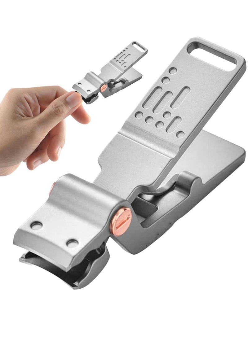 SYOSI Toenail Clippers for Thick Nails Stainless Steel Splash-Proof Crocodile Nail Clippers Fingernail Cutters with Large Opening for Thick Nails and Toenails Men Women - Image 1