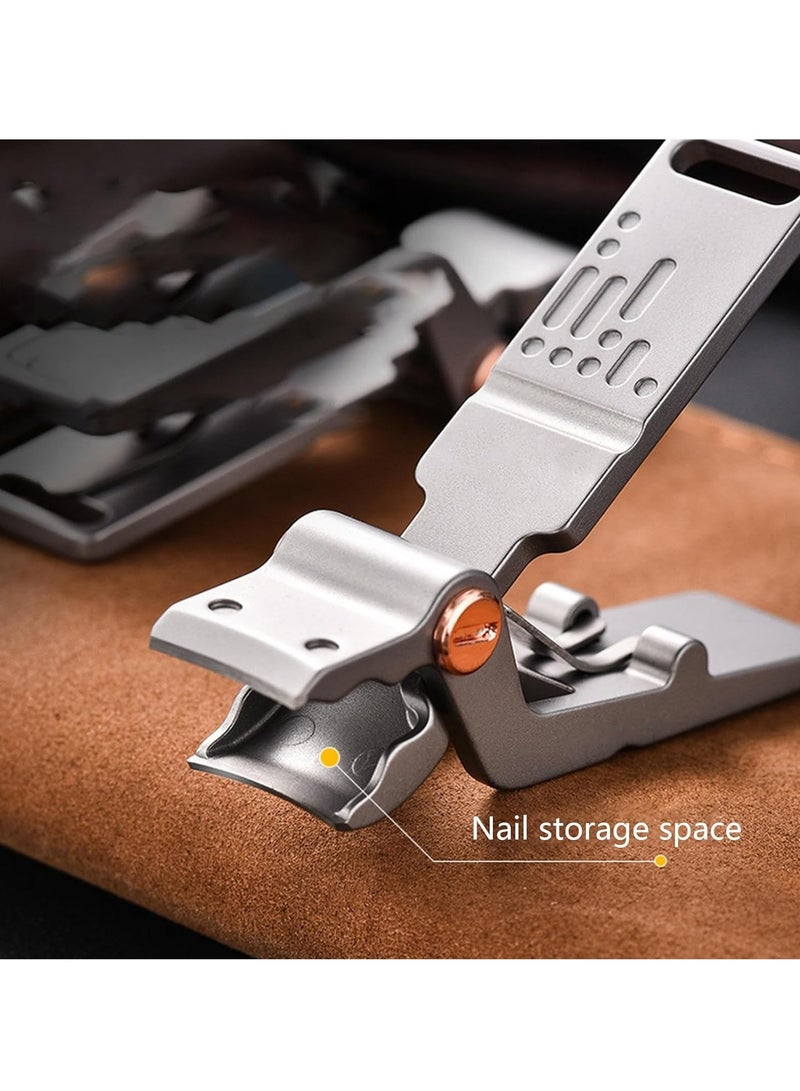 SYOSI Toenail Clippers for Thick Nails Stainless Steel Splash-Proof Crocodile Nail Clippers Fingernail Cutters with Large Opening for Thick Nails and Toenails Men Women - Image 4