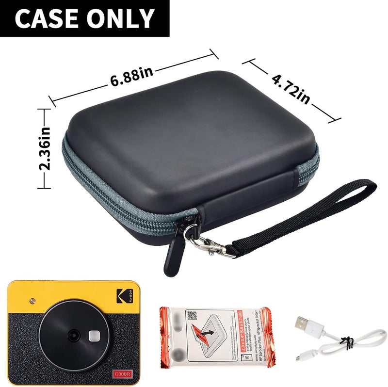 ANKHOH Print Camera Case for Kodak Mini Shot 3 Retro 4PASS Wireless Instant Camera u0026 Photo Printer, Picture Printer Carrying Storage Bag Holder Fits for Kodak Mini 3 Retro (Box Only) - Image 2