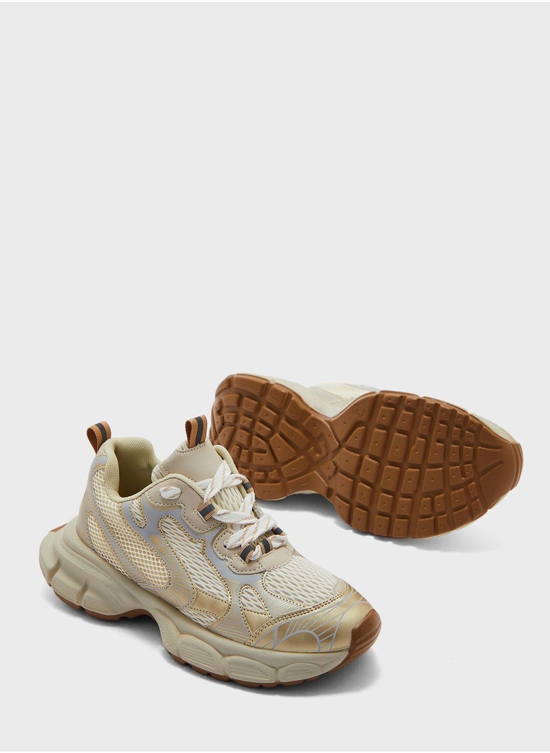 Ginger - Metallic Textured Sneaker - Image 1