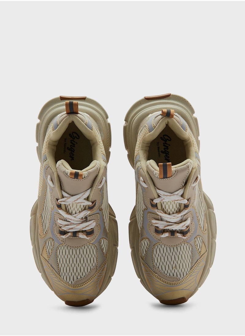 Ginger - Metallic Textured Sneaker - Image 1