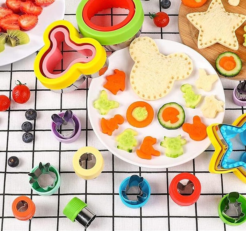 Aacehlh Cookie Cutter Set for Baking, 5PCS Sandwich Fondant Cake Fruit Vegetable Shapes Cutter Set (Heart) - Image 4