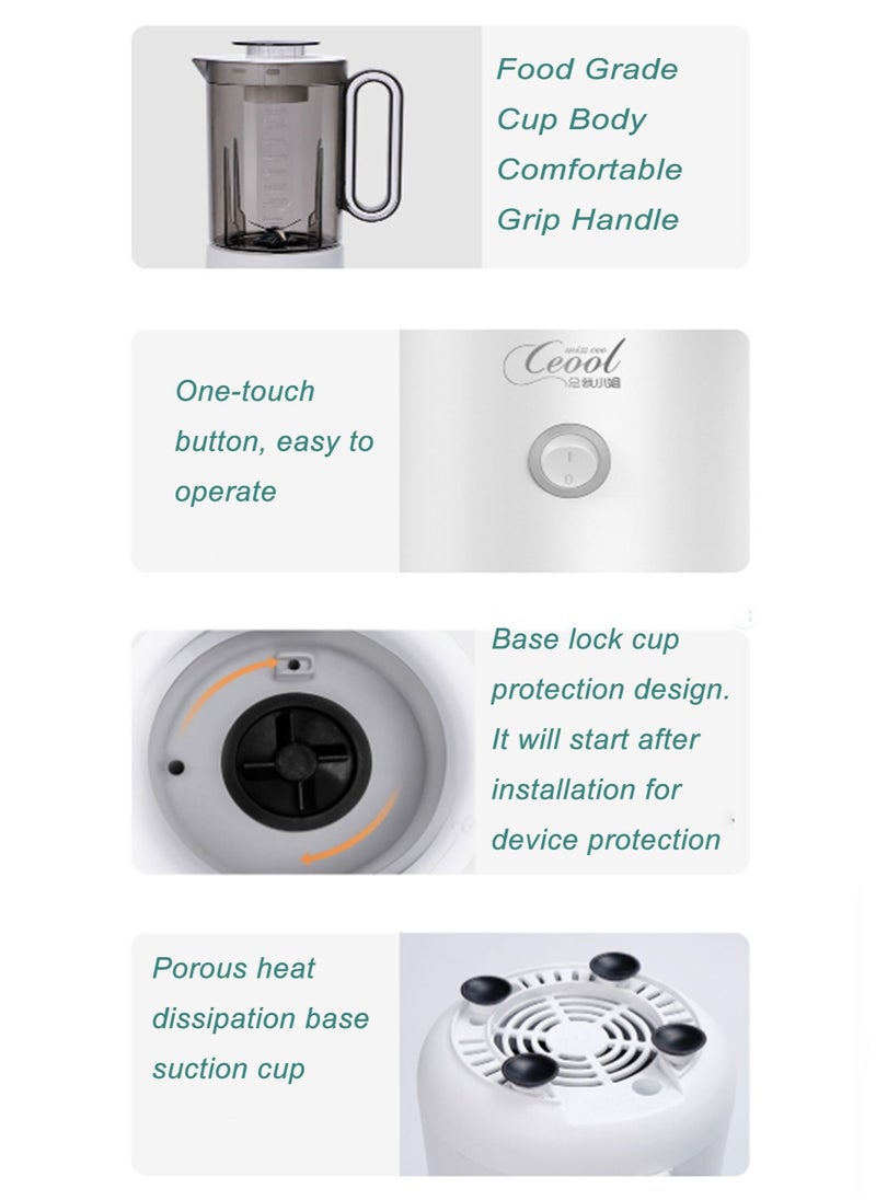 miss ceool - 800ml Electric Juice Maker Blender 300W Multifunctional Food Processor Mixer Grinder Machine for Minced Meat Fruit Baby Food Ice Smoothie Blender - Image 1