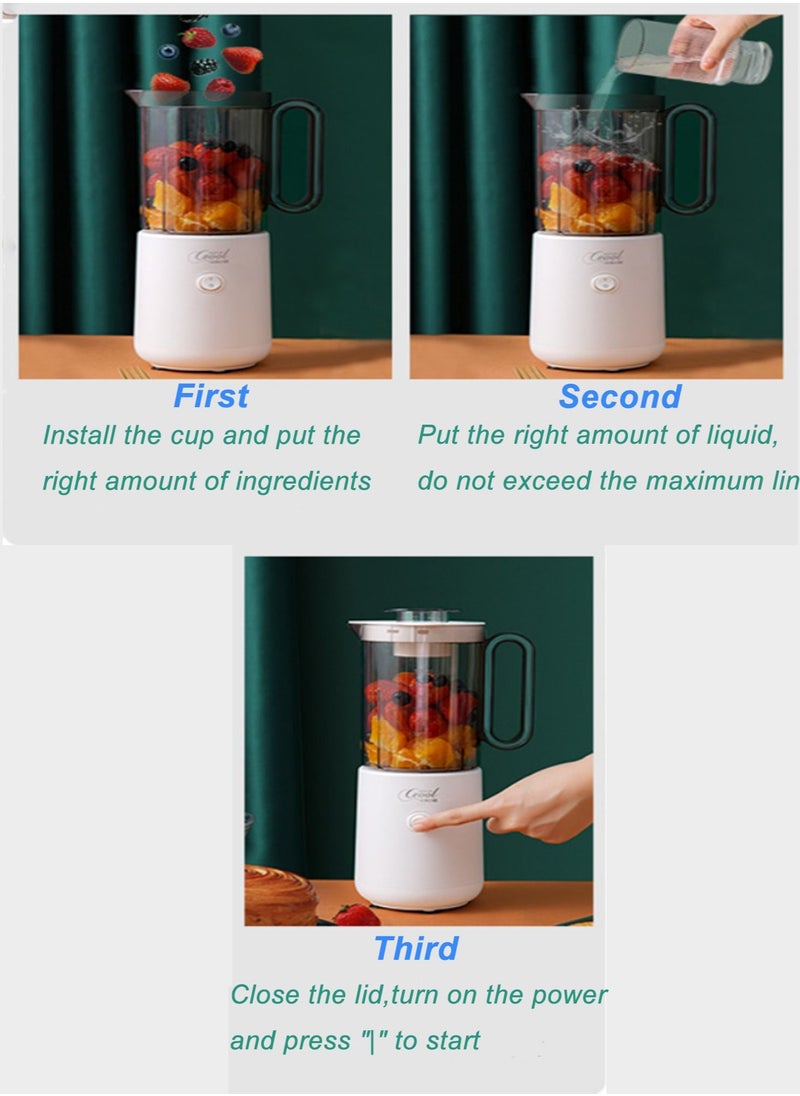 miss ceool - 800ml Electric Juice Maker Blender 300W Multifunctional Food Processor Mixer Grinder Machine for Minced Meat Fruit Baby Food Ice Smoothie Blender - Image 1