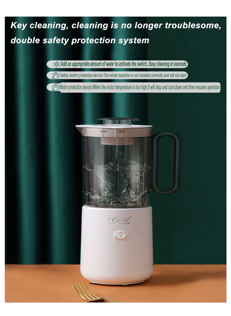 miss ceool - 800ml Electric Juice Maker Blender 300W Multifunctional Food Processor Mixer Grinder Machine for Minced Meat Fruit Baby Food Ice Smoothie Blender - Image 1