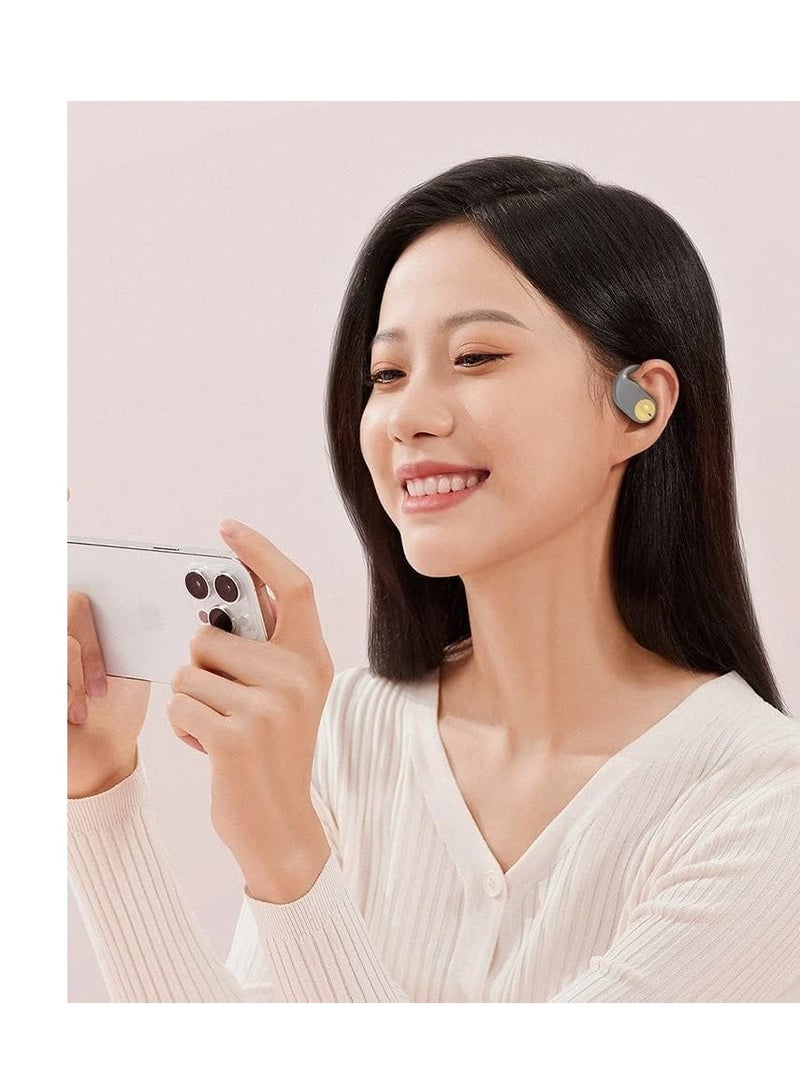 SYOSI Bone Conduction Headphones Bluetooth 5.2 Wireless Headphones Open Ear Headphones with Microphone Noise Cancelling Sweatproof for Sport Cycling Driving - Image 2