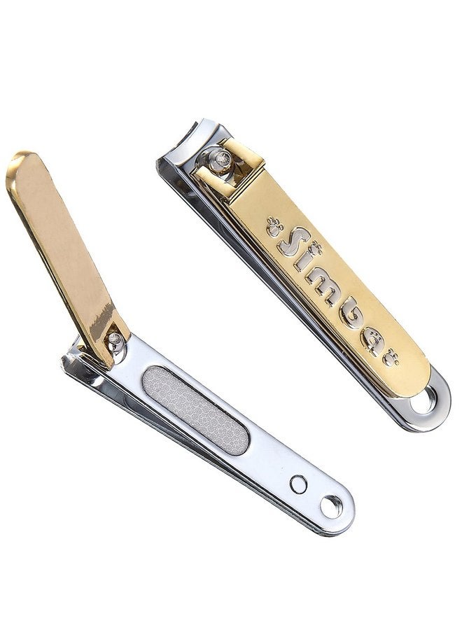 Simba Gold-Plated Carbon Steel Baby Nail Clipper with Built-in Nail File - Image 1