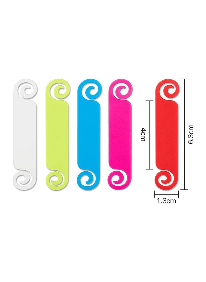 50 Pcs Cable Tags, Cable Management Labels, Multicolor Cable Labels, Cord Identification Tags, Marking System Tags, Cord Organizer, for USB Computer TV Phone Charger - Image 2