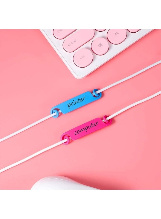 50 Pcs Cable Tags, Cable Management Labels, Multicolor Cable Labels, Cord Identification Tags, Marking System Tags, Cord Organizer, for USB Computer TV Phone Charger - Image 4