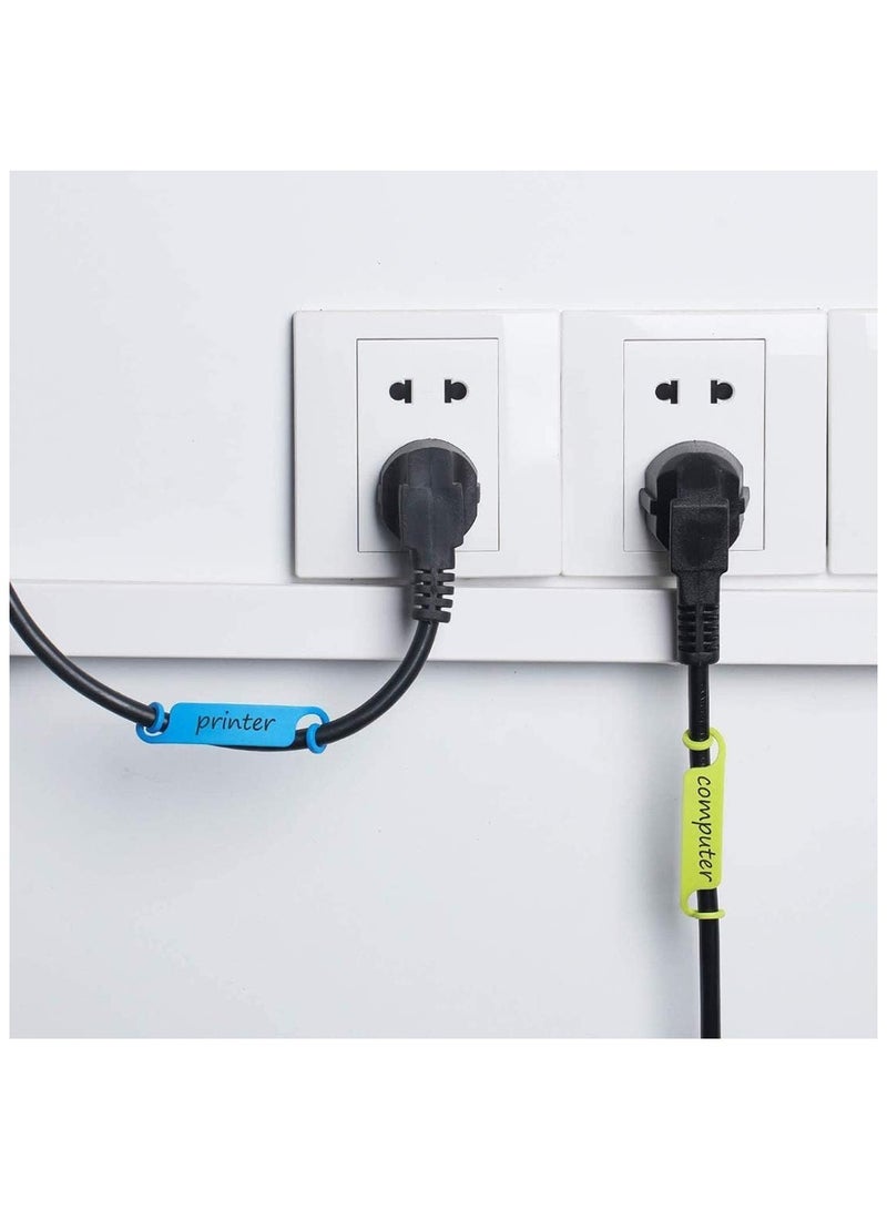 50 Pcs Cable Tags, Cable Management Labels, Multicolor Cable Labels, Cord Identification Tags, Marking System Tags, Cord Organizer, for USB Computer TV Phone Charger - Image 3