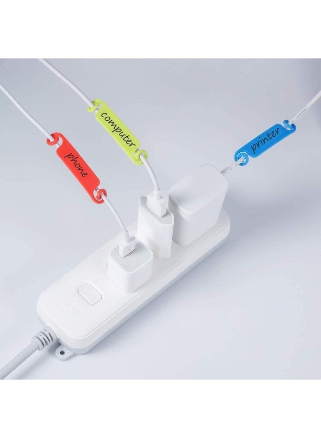 50 Pcs Cable Tags, Cable Management Labels, Multicolor Cable Labels, Cord Identification Tags, Marking System Tags, Cord Organizer, for USB Computer TV Phone Charger - Image 5