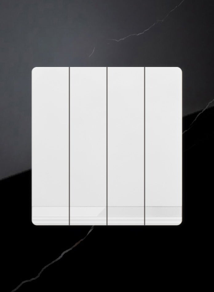 Vmax V5 Series 4 Gang 2 Way Wall Switch 3X3 Inches White Ivory - Image 3