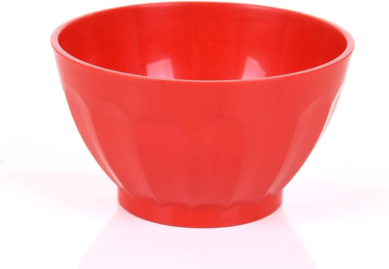 Mintra Office Mintra Colorful Unbreakable Plastic Bowl 4pk  Large  18L Red  Part Of A Set  Salad Snacks Breakfast Cereal Fruit Popcorn Soup  Shatterproof BPA Free - Image 2