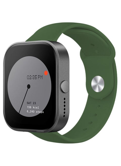[for Nothing Watch Pro] 22mm Silicone Band Women Men Soft Silicone Sport Wristbands Replacement Strap Green