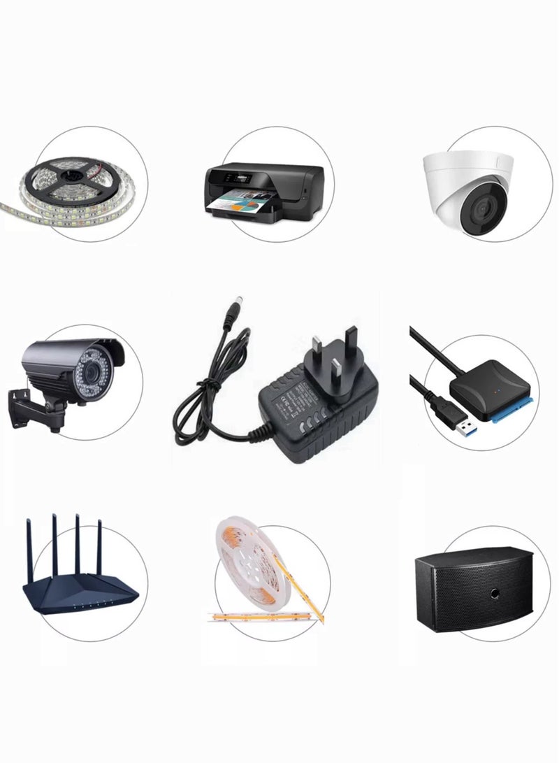 fujistar Universal Power Adapter 12V 2A – Input 110~220V, Compatible with Electronics, CCTV Cameras, LED Lights, Routers, Monitors, and More Cameras, Routers, Monitors & More - Image 5