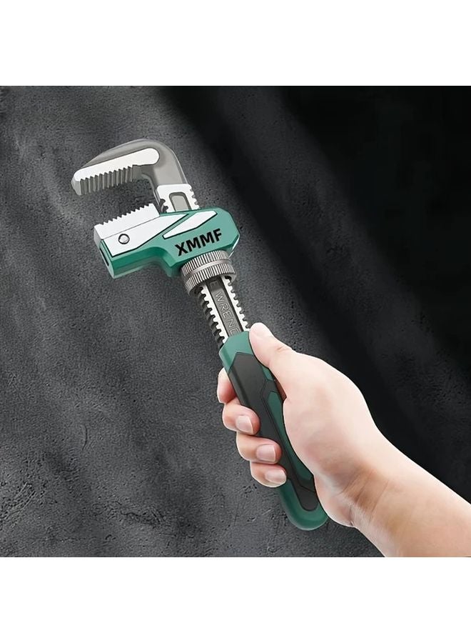 1 قطعة مفتاح أنابيب صناعي متانة عالية، ضبط سريع، قبضة مانعة للانزلاق، مصنوع من الفولاذ المصبوب لإصلاحات المنزل - Image 3