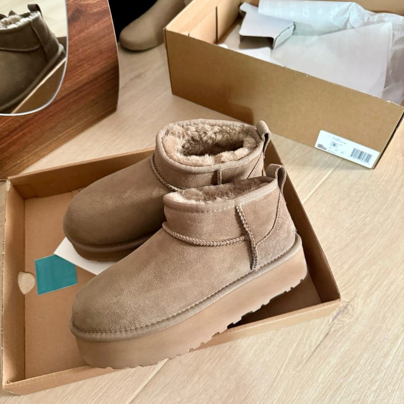 Henan Sangpo Village Sheepskin Integrated Snow Boots For Women Winter Model Men'S Short Boots With Fleece Lining And Thickened Winter Version - Image 4