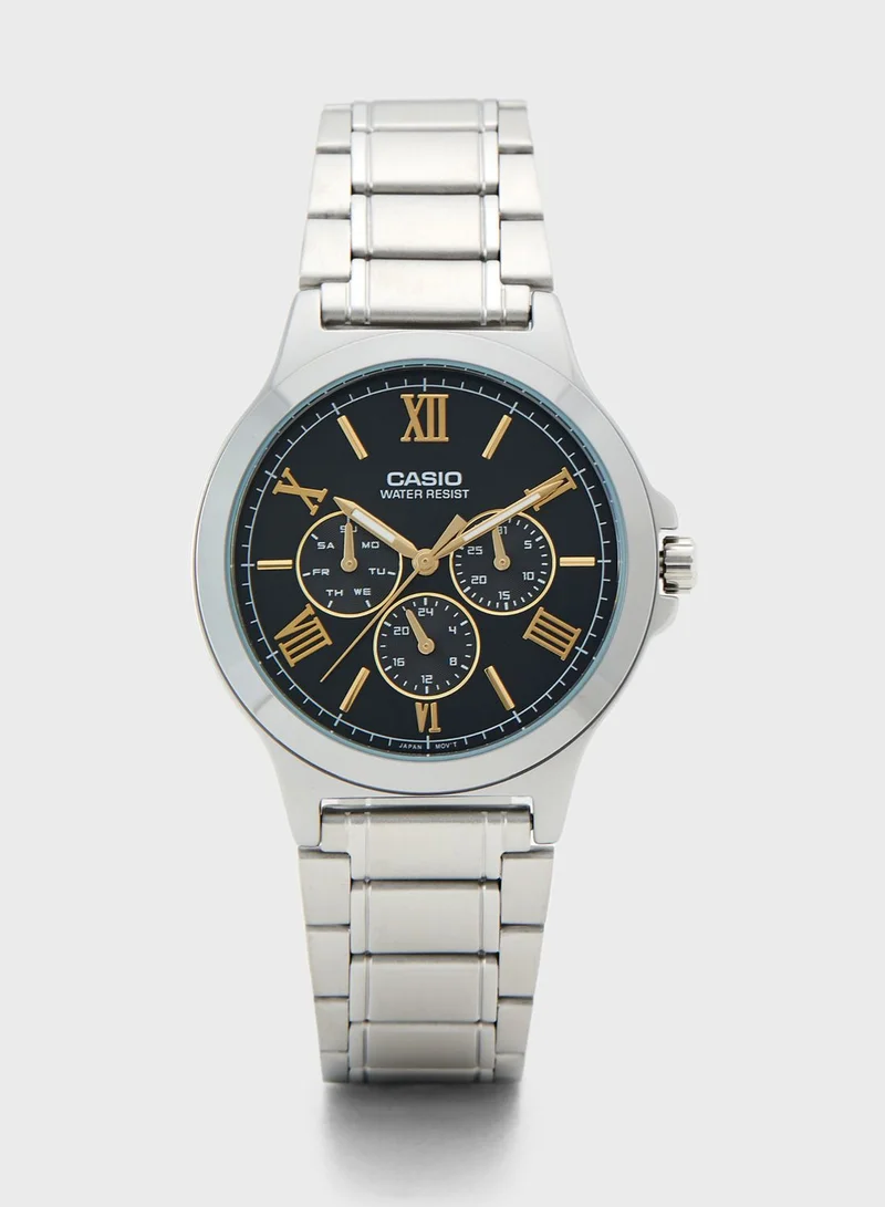 CASIO Classic Steel Strap Analog Watch