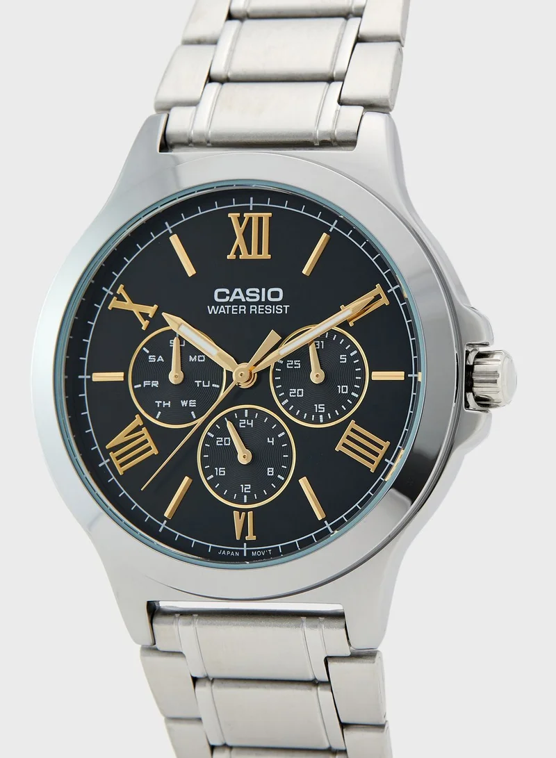 CASIO Classic Steel Strap Analog Watch
