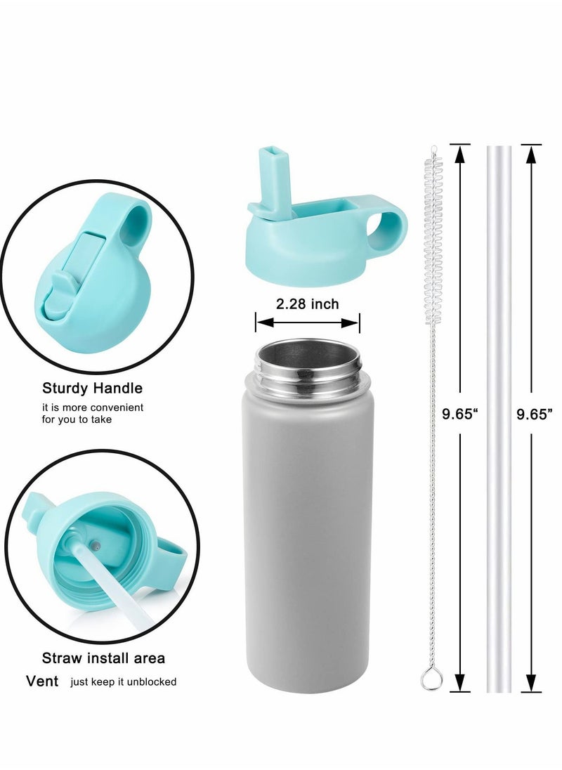 Y&D - Straw Lid Suitable For Hydro Flask,Straw Cap Wide-Mouth Water Bottle 18 32 40 Ounces (About 1.18 Liters) Wide Mouth, Top Replacement (With 2 Straws And 1 Brush) - Image 1