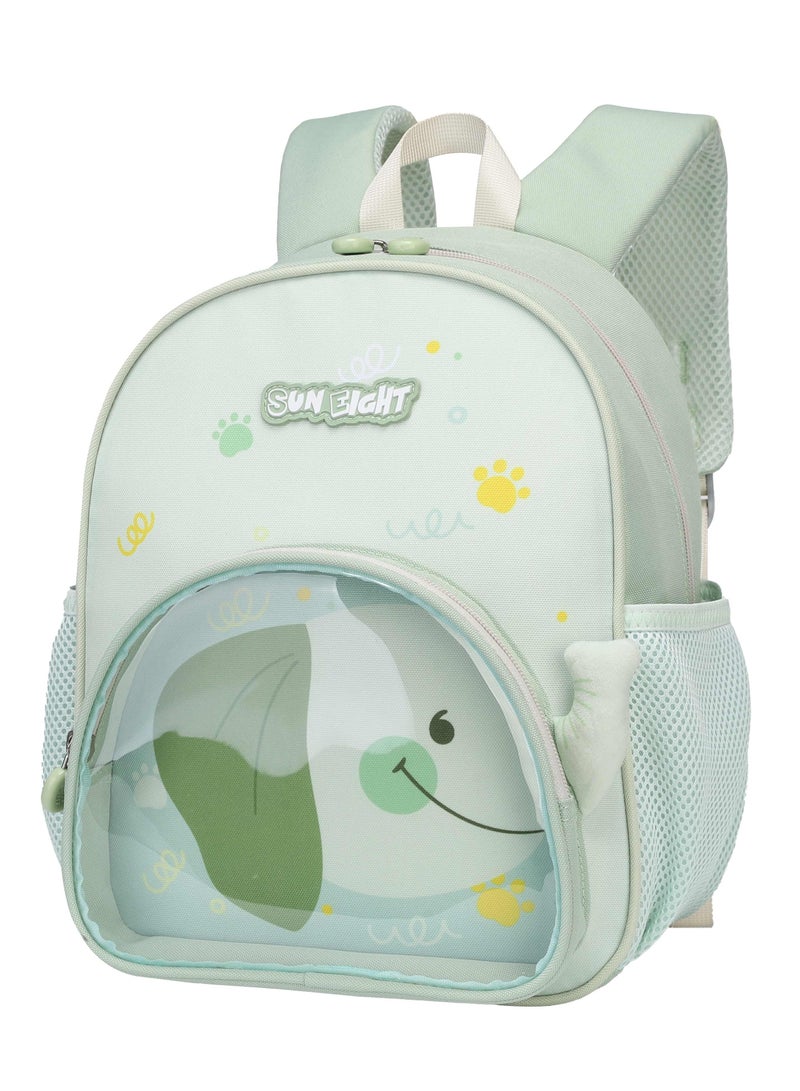SUN EIGHT Premium Kids Backpack Water Resistant Light Weight Multifunctional Preschool Toddler Bag for Girls and Boys, SE22179, Green - Image 1