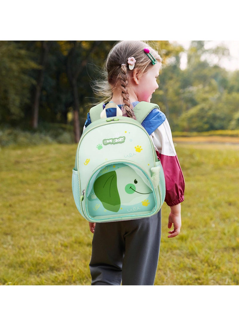 SUN EIGHT Premium Kids Backpack Water Resistant Light Weight Multifunctional Preschool Toddler Bag for Girls and Boys, SE22179, Green - Image 2