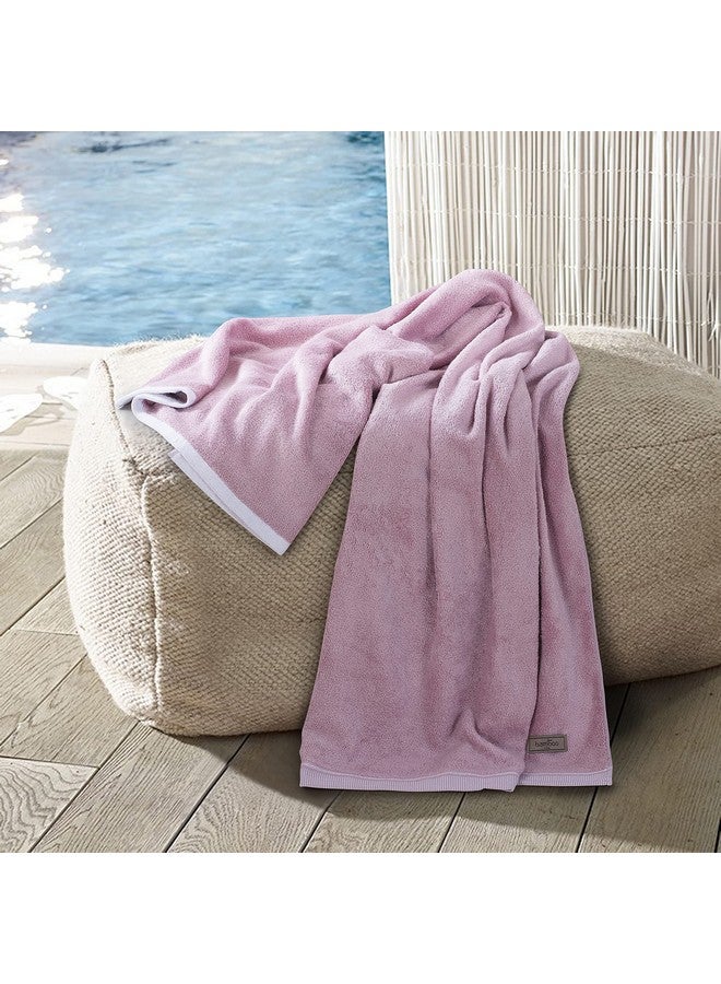 SPREAD SPAIN Bamboo Towels for Bath, Towels for Bath Large Size, Bamboo Bath Towel High Absorbent & Soft, 360 GSM, 1 Piece Bath Towel for Men/Women, 70 cms x 150 cms - Orchid - Image 1