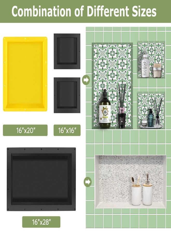 Suteck Shower Niche Ready for Tile 16" x 20", Single Shelf Niches for Shower Bathroom Storage, Wall Recessed Shelf - Image 4