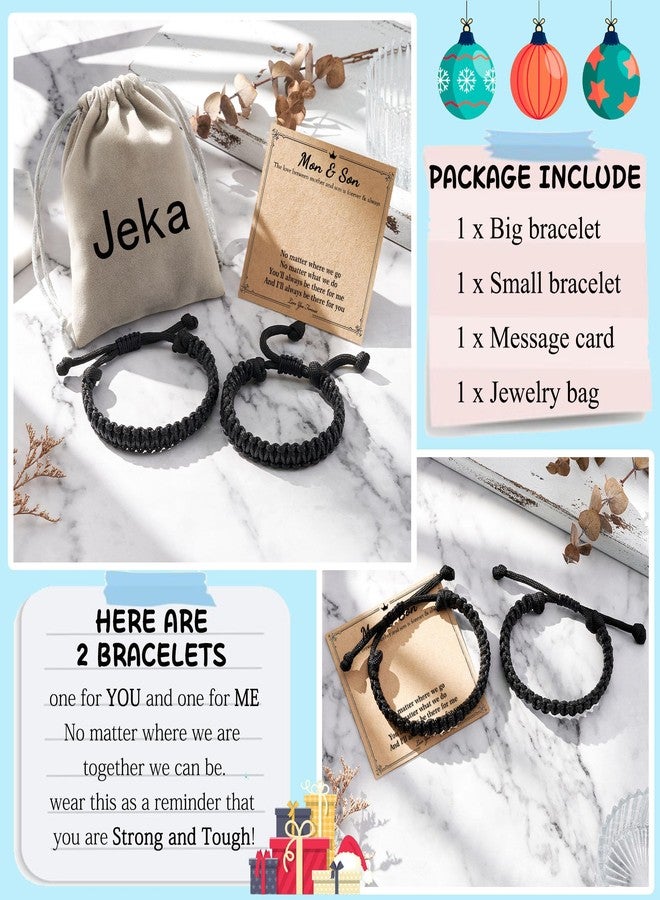 Jeka Mothers Day Gifts from Son, Son Bracelet Gifts from Mom Matching Bracelets Birthday Gifts - Image 5