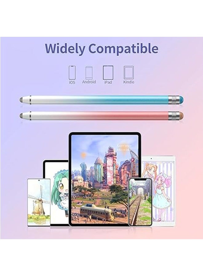 Generic 4-Piece Universal Touchscreen Stylus for All Tablets, 2-in-1 High Precision Sensitivity Capacitive Stylus Multi-color - Image 2