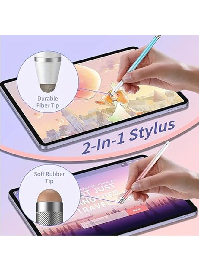 Generic 4-Piece Universal Touchscreen Stylus for All Tablets, 2-in-1 High Precision Sensitivity Capacitive Stylus Multi-color - Image 3