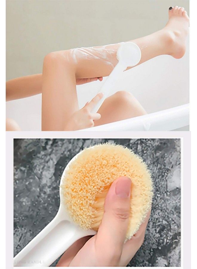MosQuick Bath Body Brush With Soft Comfortable Bristles Long Handle Gentle Exfoliation Improve Skin'S Health And Beauty Wet Or Dry Brushing Back Scrubber For Shower (White) - Image 3