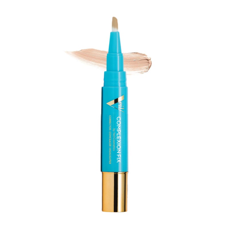 Veil Cosmetics - Complexion Fix Concealer - Liquid Concealer for Under Eye + Dark Circles - Highlight, Contour, Correct - Anti-Aging - Vegan Makeup Pen - Hydrating Lightweight (2N Light Neutral) - Image 1