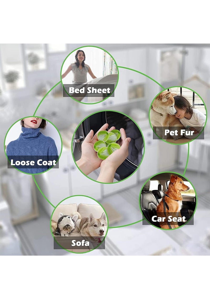 Pack of 12 Pet Hair Remover Washing Machine  Lint Balls for Washing Machine Reusable Hair Catcher Washing Machine for Removing Pet Hair Lint Green - Image 2