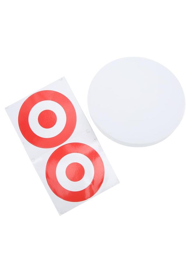 Thoraya - EVA Foam Round Moving Archery Target Bow Arrows Shooting Practice Board for Indoor and Outdoor White - Image 1