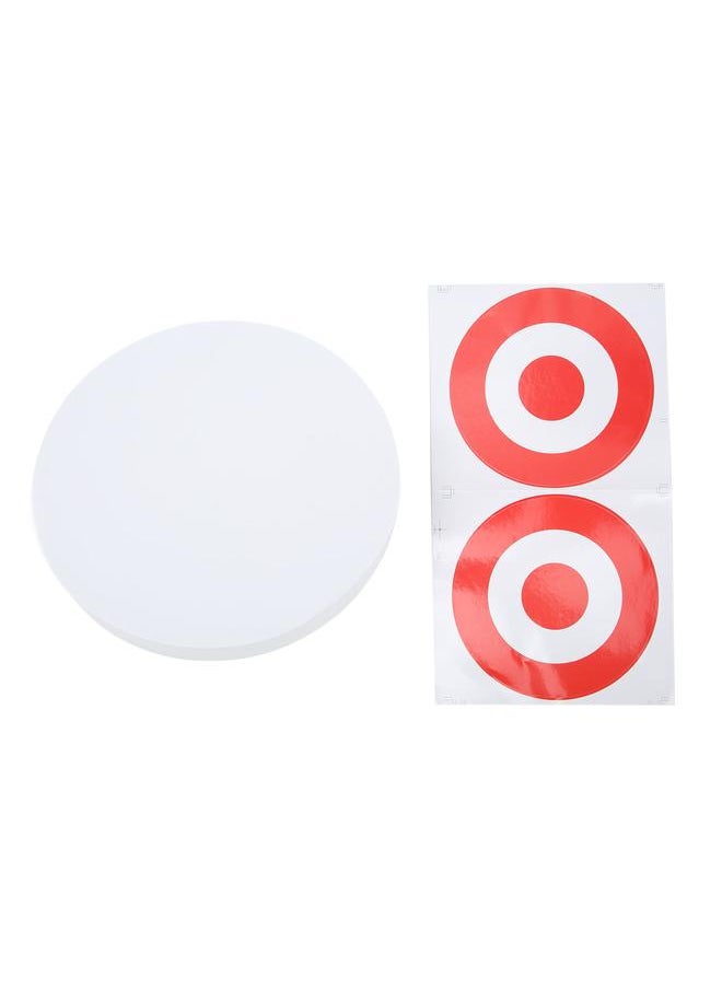 Thoraya - EVA Foam Round Moving Archery Target Bow Arrows Shooting Practice Board for Indoor and Outdoor White - Image 1