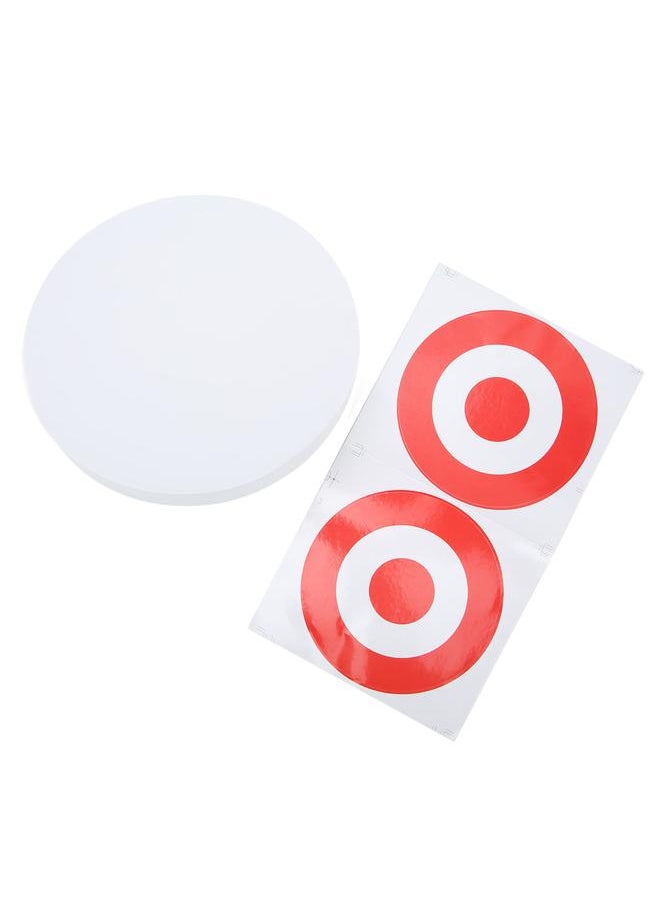 Thoraya - EVA Foam Round Moving Archery Target Bow Arrows Shooting Practice Board for Indoor and Outdoor White - Image 1