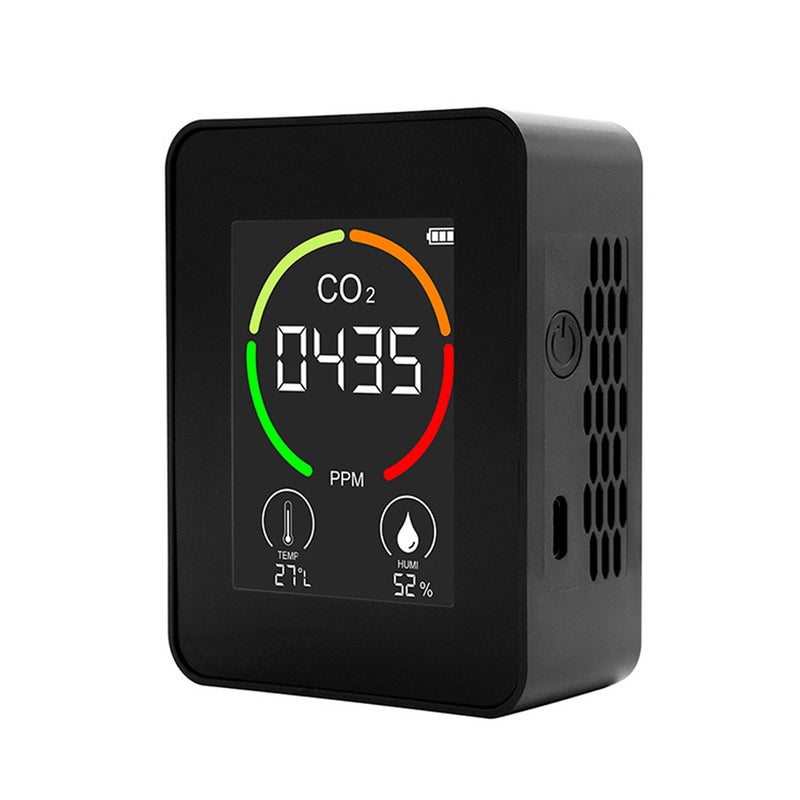 Multifunctional 3in1 CO2 Temperature Humidity Monitoring Device Home Digital Household Air Quality Detector Household Air Pollution Monitor LCD Display with Backlit - Image 1