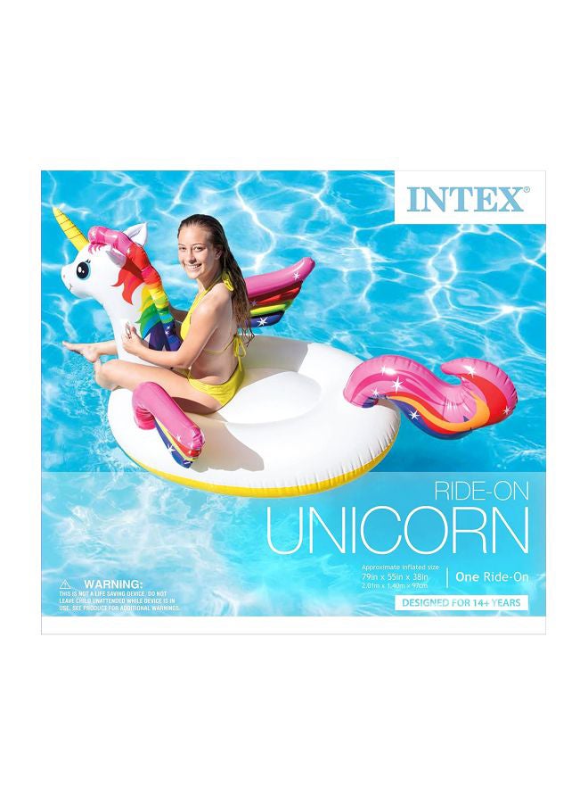 INTEX Unicorn Inflatable Ride-On Pool Float 79x38x55inch - Image 3