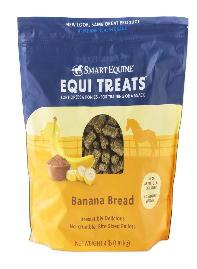 SmartEquine Equi Treats | Made with Beet Pulp & Alfalfa | High-Fiber Horse Treats | Low ESC & Starch | Bite-Sized | No Added Sugar | Banana Bread Flavor Cookies for Horses, 4 lb Bag - Image 1