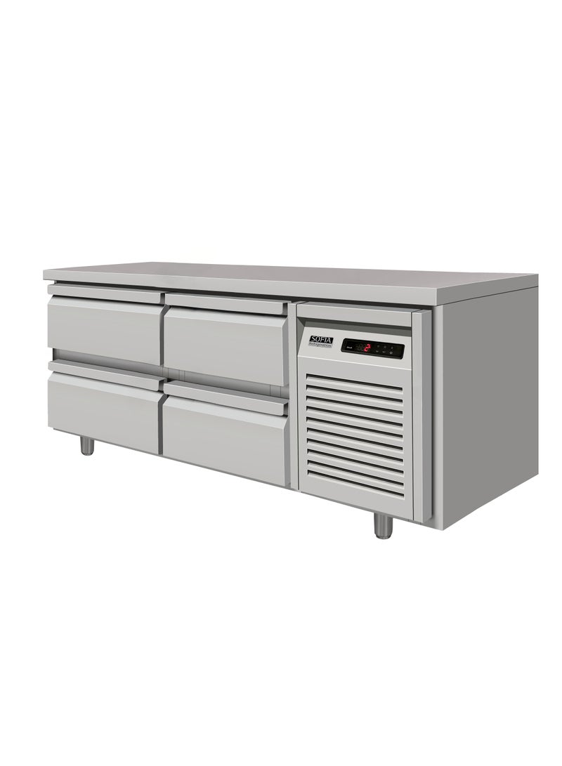 Sofia Refrigeration Commercial Refrigerator Undercounter Chiller, Table Top 4 Drawers - Image 1