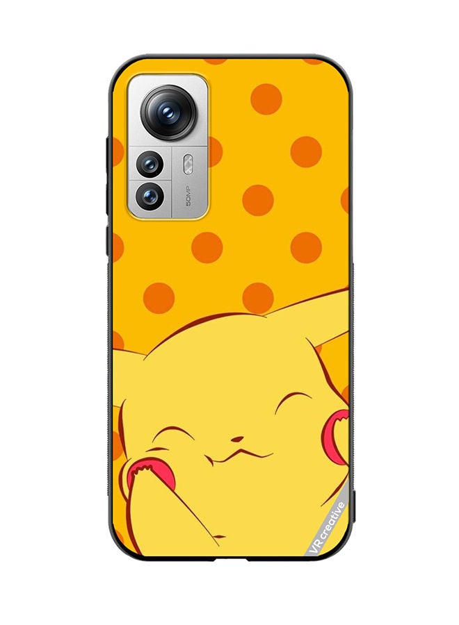 VR CREATIVE Protective Case Cover For Xiaomi 12 Pro Cheeky Pikachu Design Multicolour - Image 1