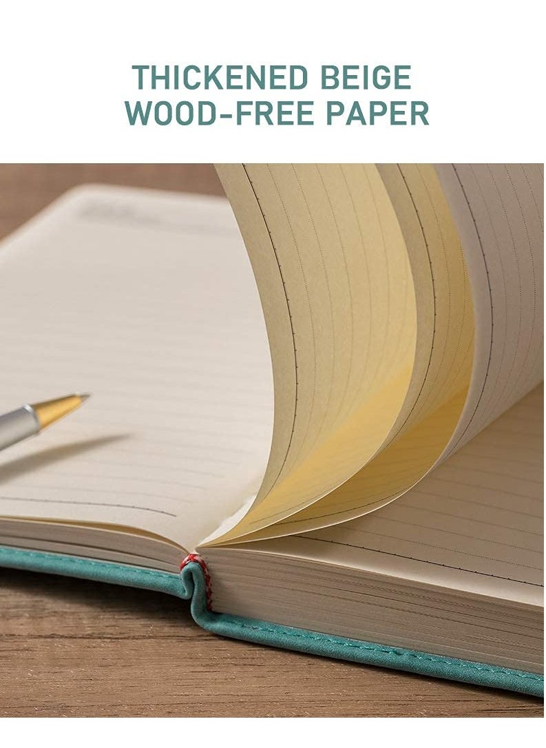 MileMelo 360P Super Thick Business Notebook A5 Buckle Sheepskin Notepad with Deer Head Design -  PU Leather Hardcover Journal, Diary - Perfect Gift （Algae Green）  - Image 4