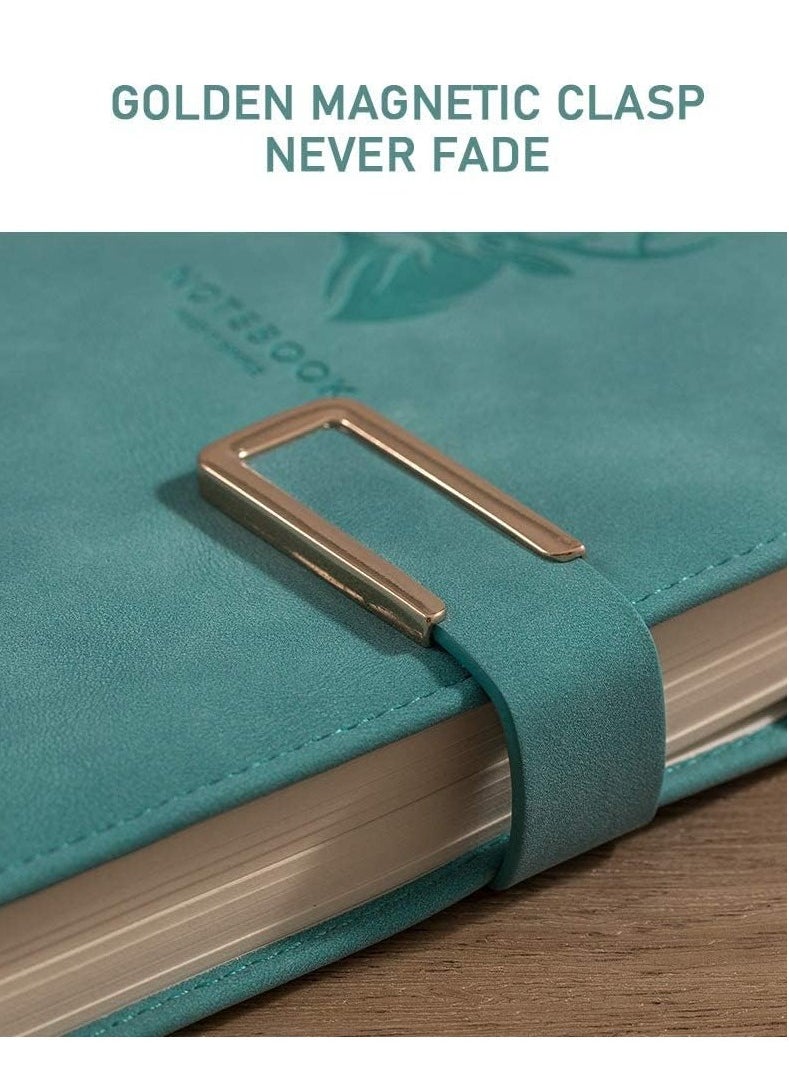 MileMelo 360P Super Thick Business Notebook A5 Buckle Sheepskin Notepad with Deer Head Design -  PU Leather Hardcover Journal, Diary - Perfect Gift （Algae Green）  - Image 3