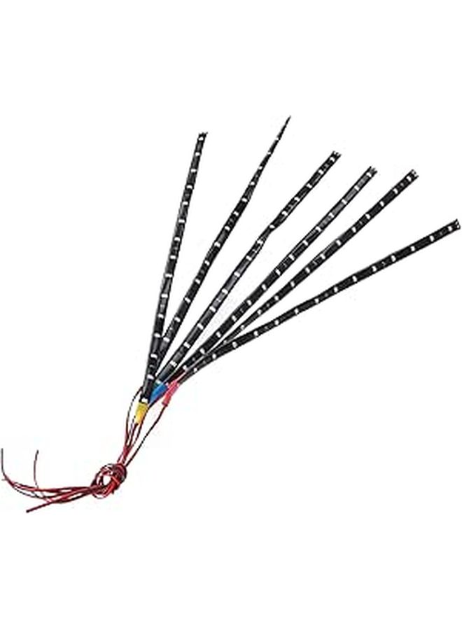 أضواء LED مرنة للسيارة على شكل حبل 6 قطع، زينة داخلية زرقاء، شريط آمن للقيادة - Image 1
